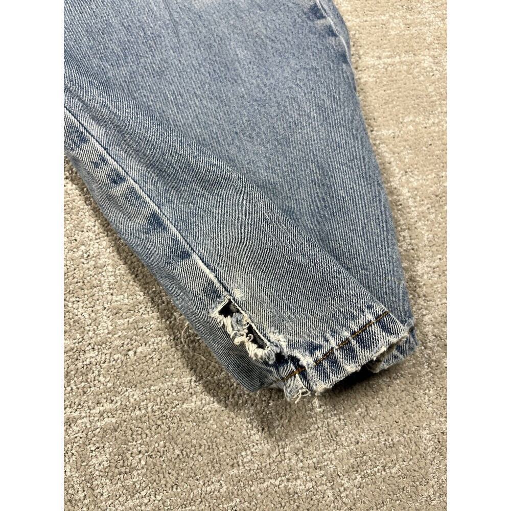 Vintage Y2K Raw Edge Baggy Straight Leg Jeans Mens Size 31x32 - Picture 7 of 10